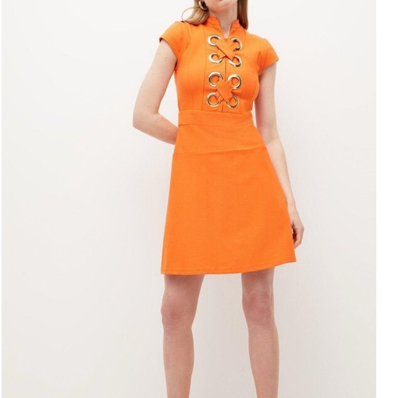 Sophisticated Dress Orange A-Line Mini - Picture 1 of 3